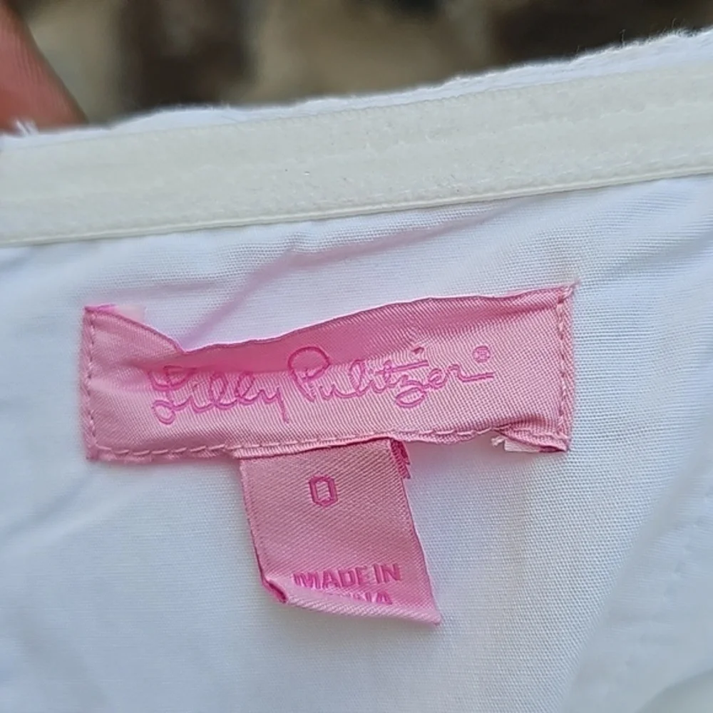 Lilly Pulitzer white Strapless dress Size 0 - Picture 8 of 11